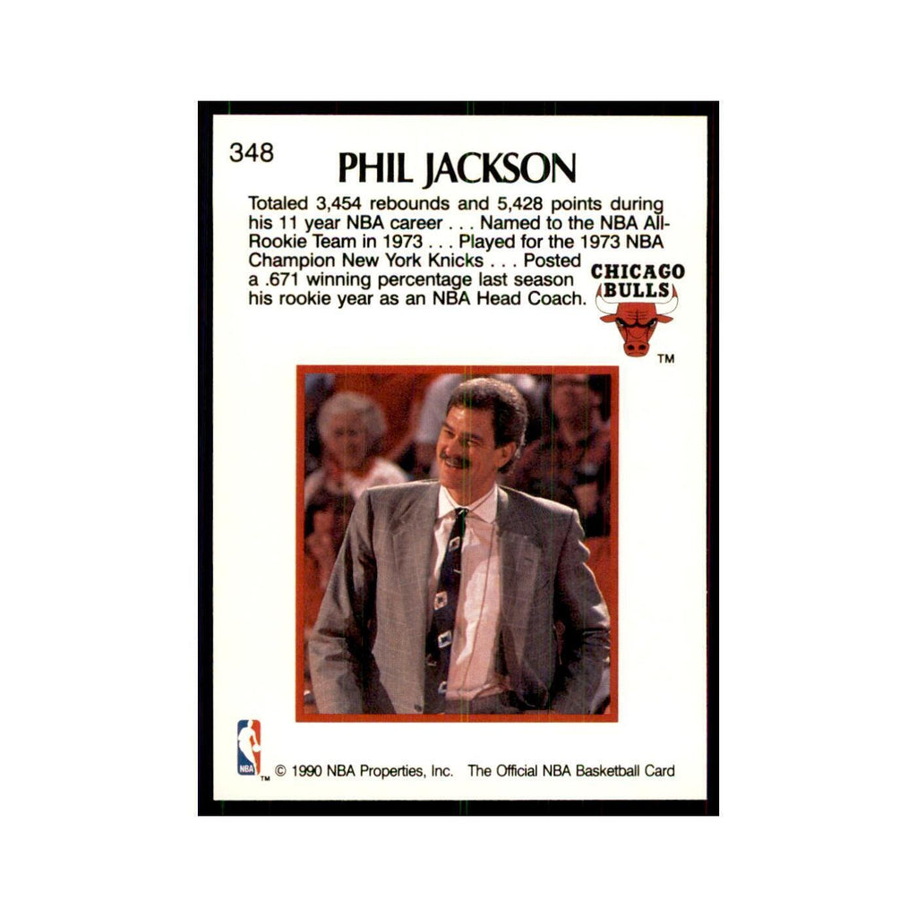 1990 NBA Hoops Phil Jackson Basketball Cards #348