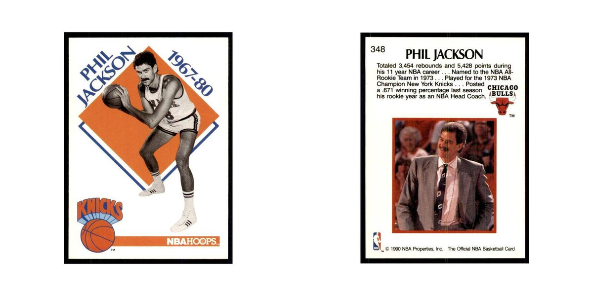 1990 NBA Hoops Phil Jackson Basketball Cards #348