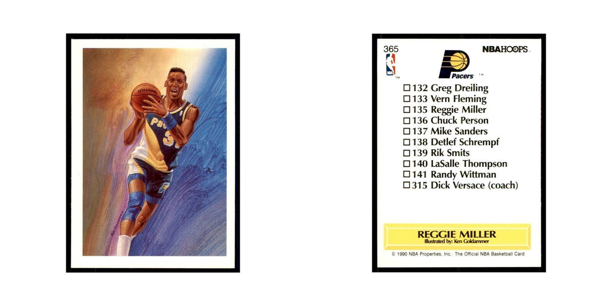 1990 NBA Hoops Reggie Miller Basketball Cards #365