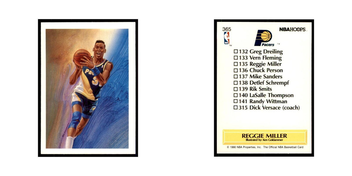 1990 NBA Hoops Reggie Miller Basketball Cards #365
