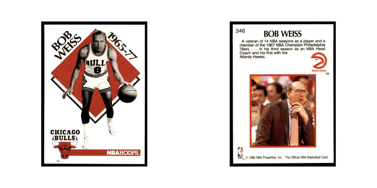 1990 NBA Hoops Bob Weiss Basketball Cards #346