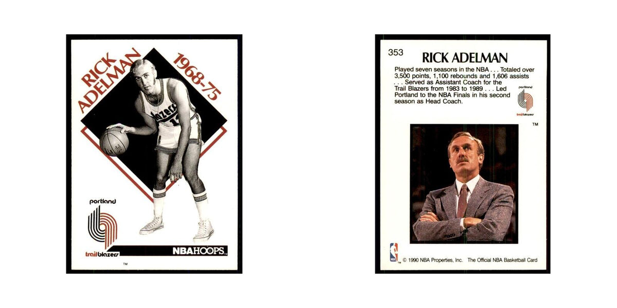 1990 NBA Hoops Rick Adelman Basketball Cards #353
