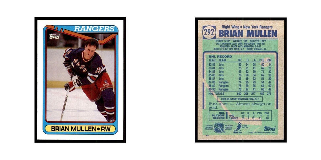 1990 Topps Brian Mullen Hockey Cards #292