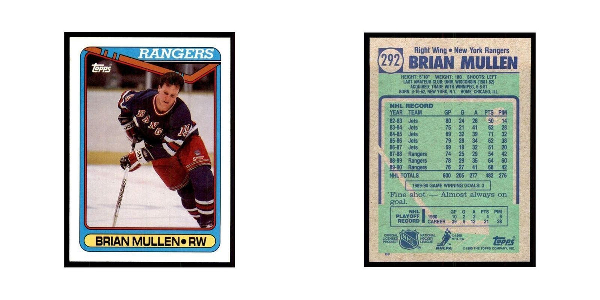 1990 Topps Brian Mullen Hockey Cards #292