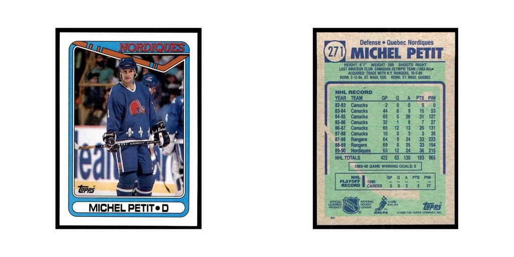 1990 Topps Michel Petit Hockey Cards #271