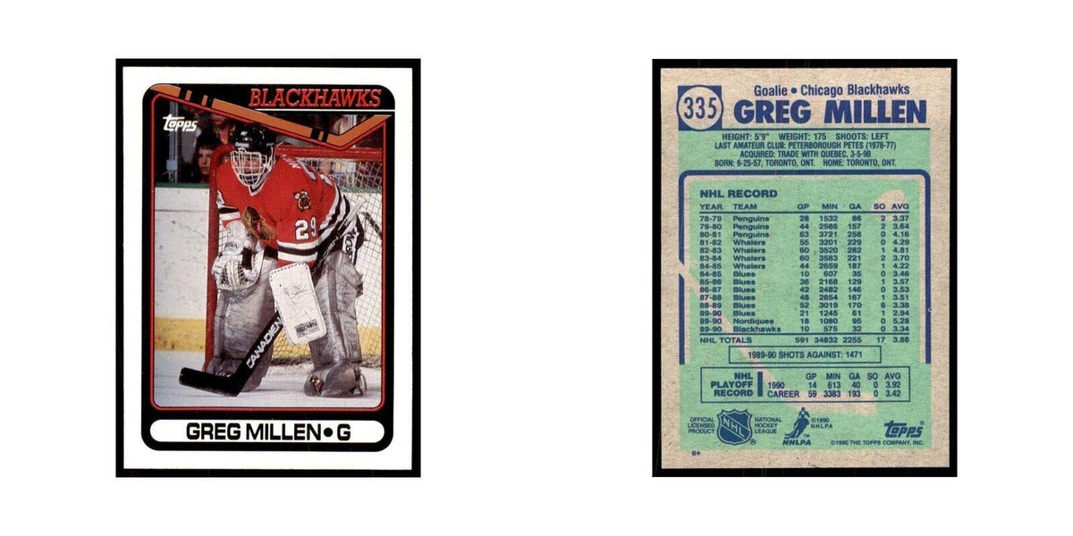 1990 Topps Greg Millen Hockey Cards #335