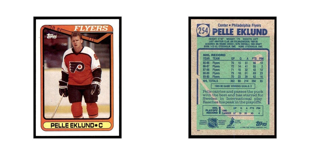 1990 Topps Pelle Eklund Hockey Cards #254