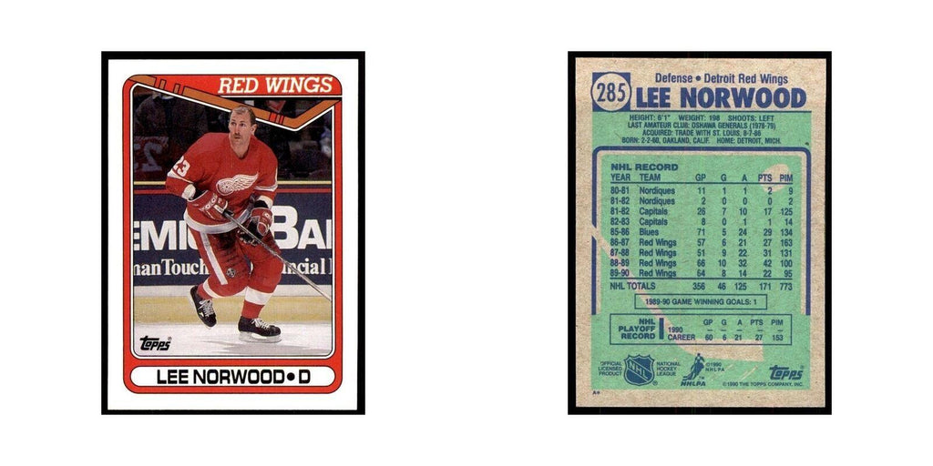 1990 Topps Lee Norwood Hockey Cards #285