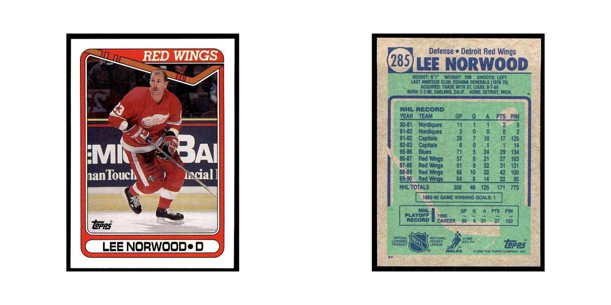 1990 Topps Lee Norwood Hockey Cards #285