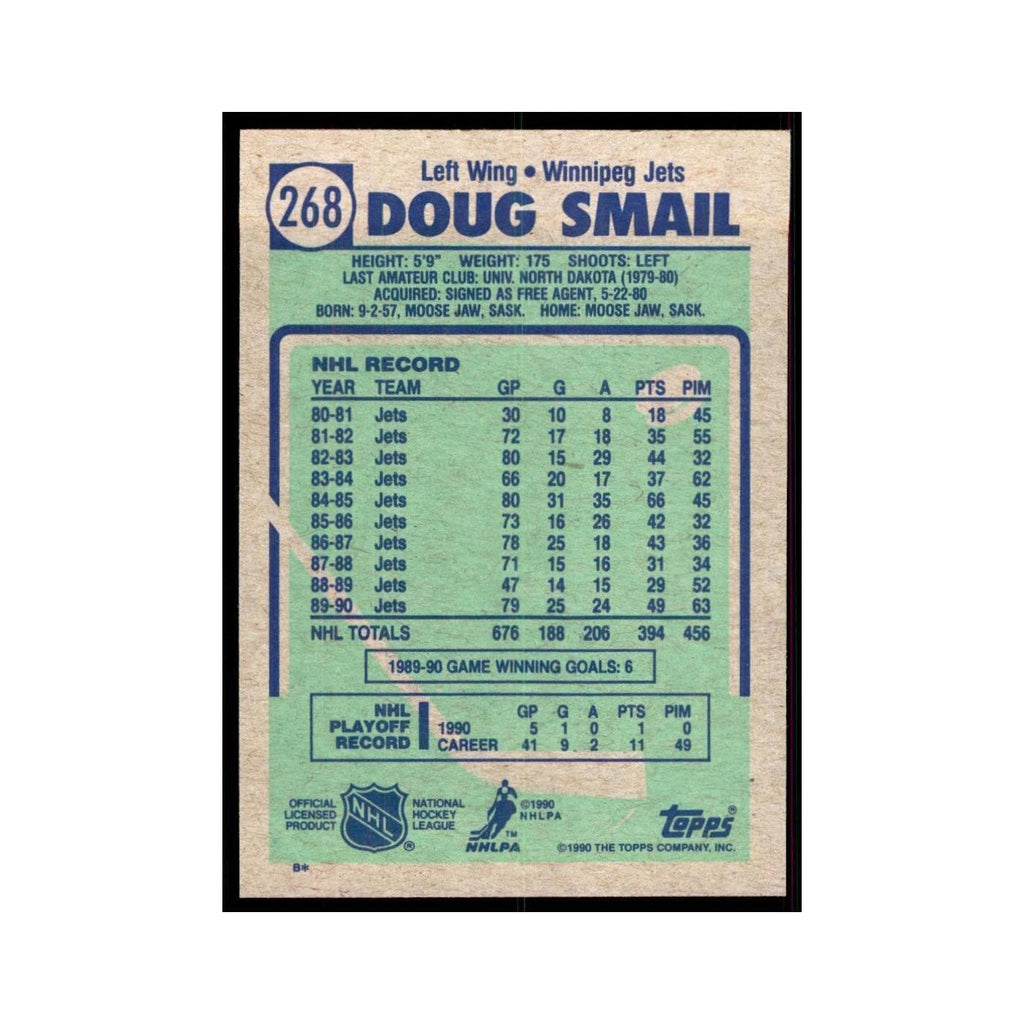 1990 Topps Doug Small Hockey Cards #268