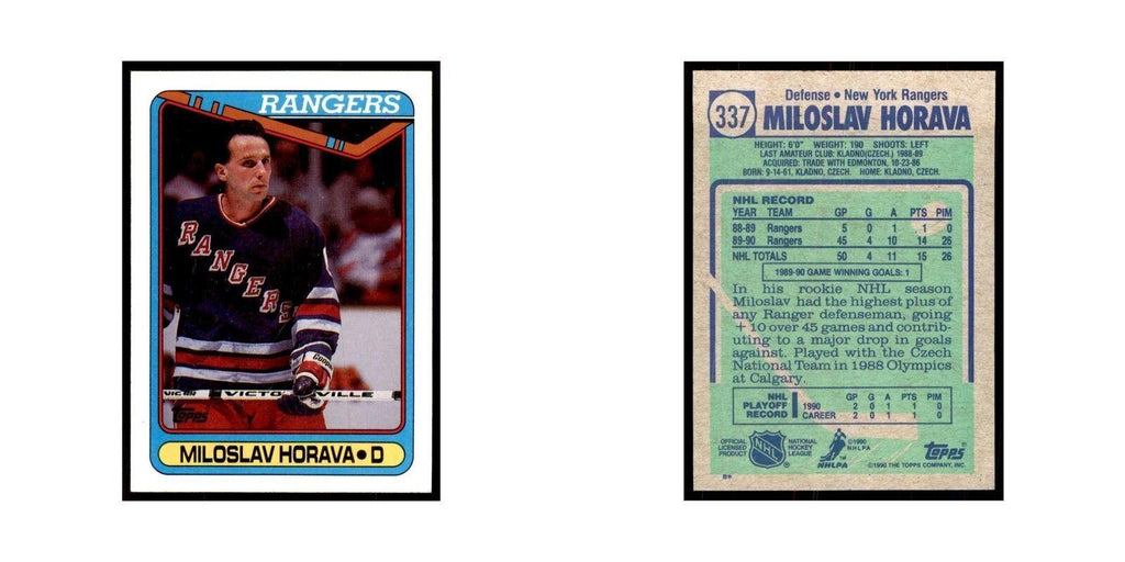1990 Topps Miloslav Horava Hockey Cards #337