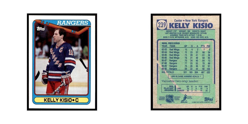 1990 Topps Kelly Kisio Hockey Cards #239