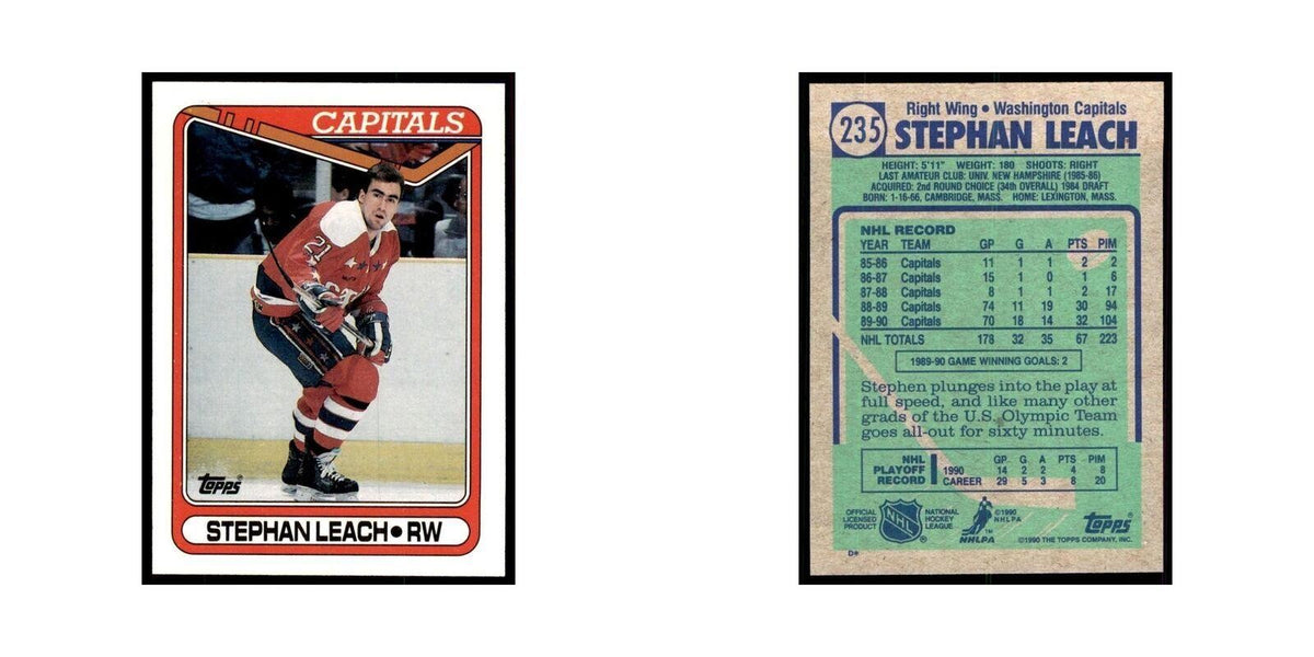 1990 Topps Stephan Leach Hockey Cards #235