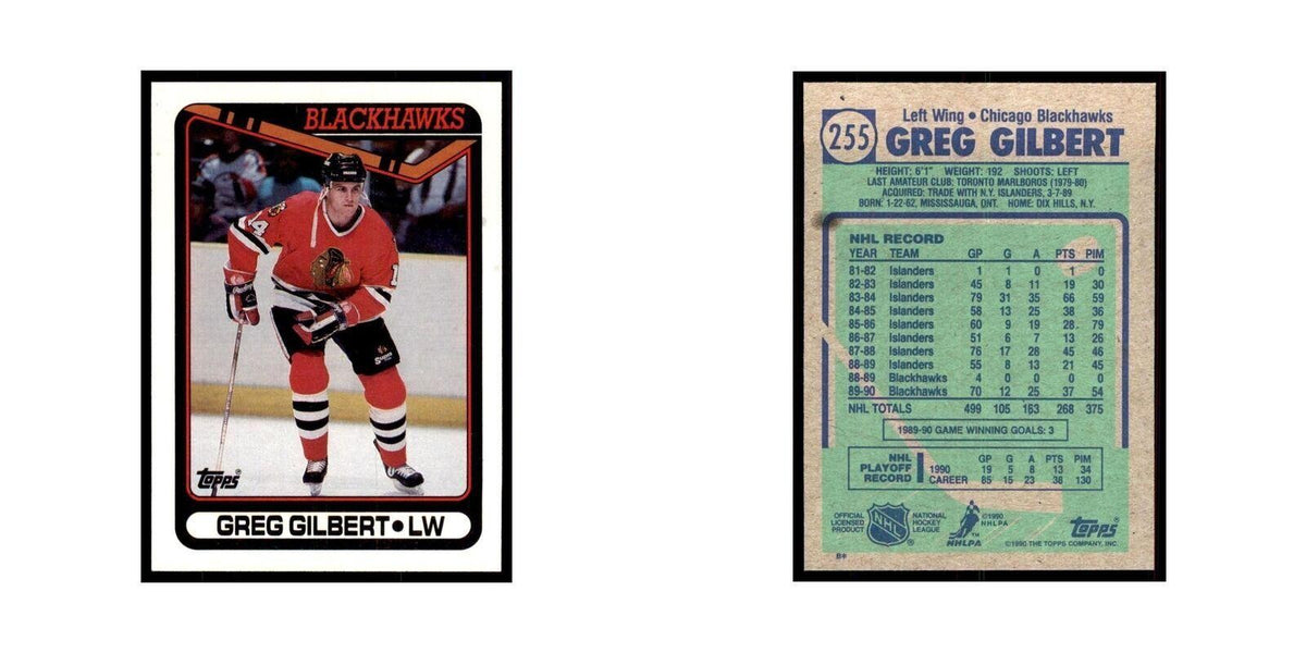 1990 Topps Greg Gilbert Hockey Cards #255