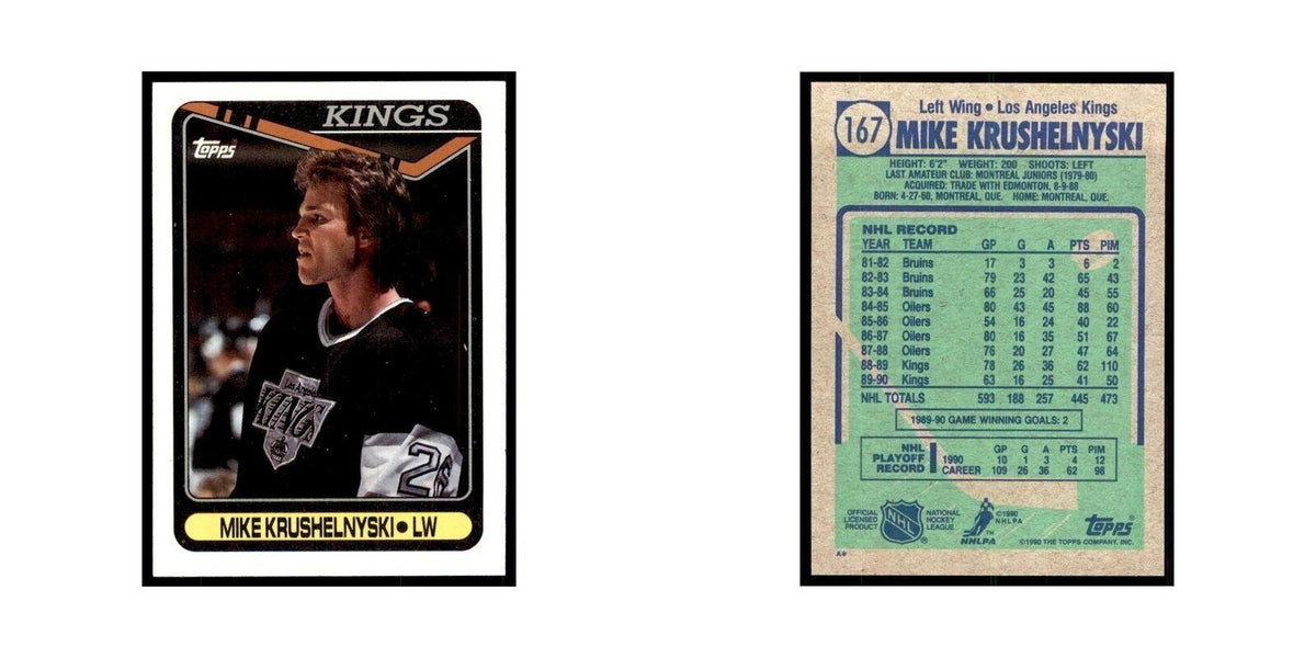 1990 Topps Mike Krushelnyski Hockey Cards #167
