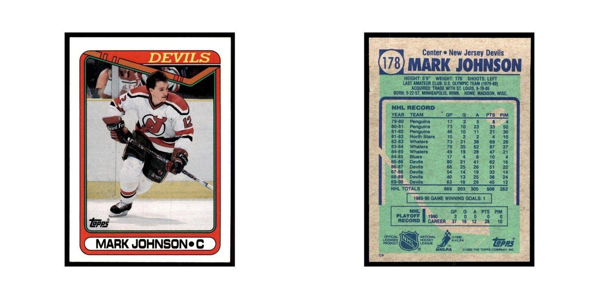 1990 Topps Mark Johnson Hockey Cards #178