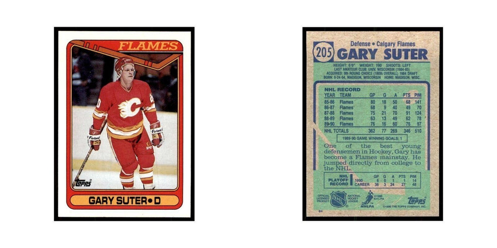 1990 Topps Gary Suter Hockey Cards #205