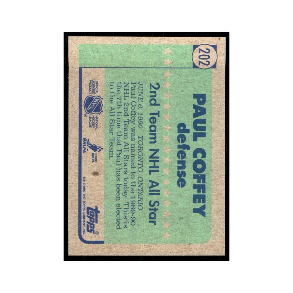 1990 Topps Paul Coffy Hockey Cards #202