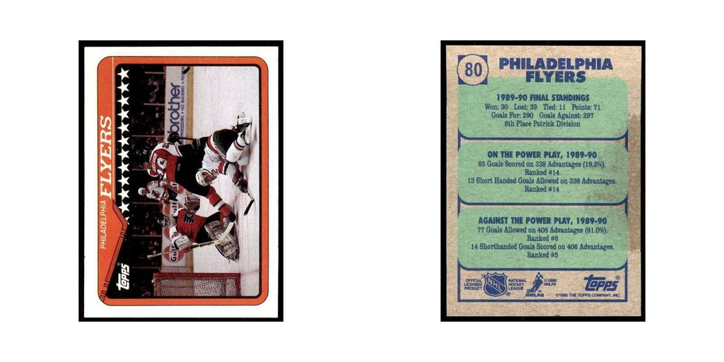 1990 Topps Philadelphia Flyers Hockey Cards #80