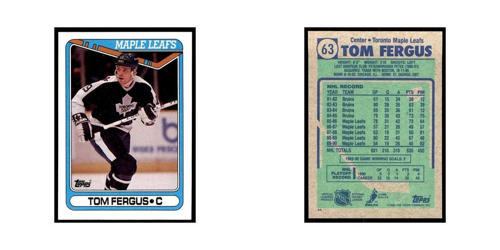 1990 Topps Tom Fergus Hockey Cards #63