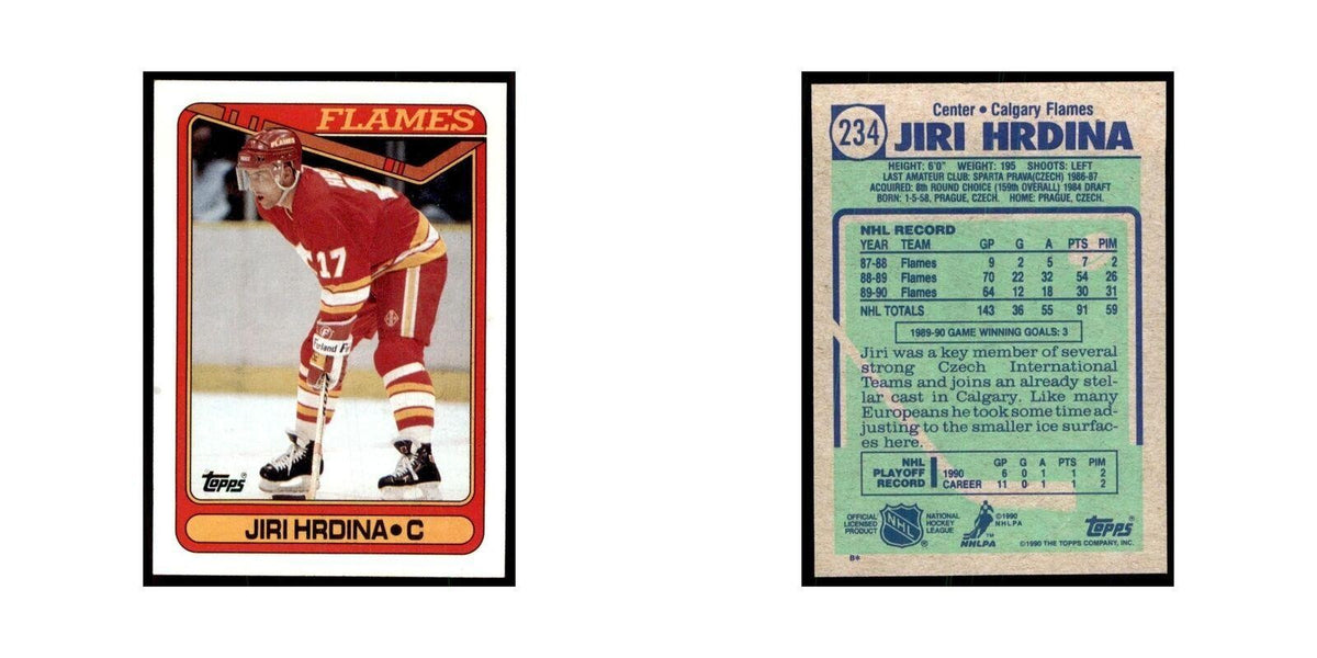 1990 Topps Jiri Hrdina Hockey Cards #234