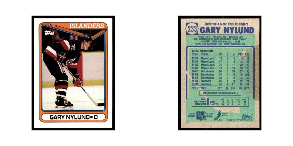 1990 Topps Gary Nylund Hockey Cards #233