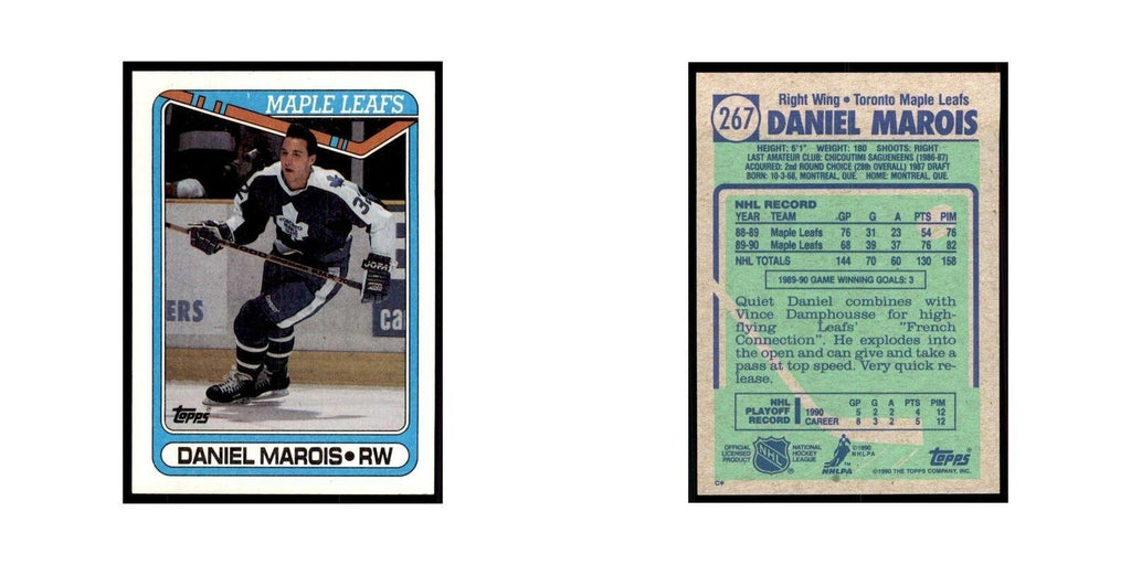 1990 Topps Daniel Marois Hockey Cards #267