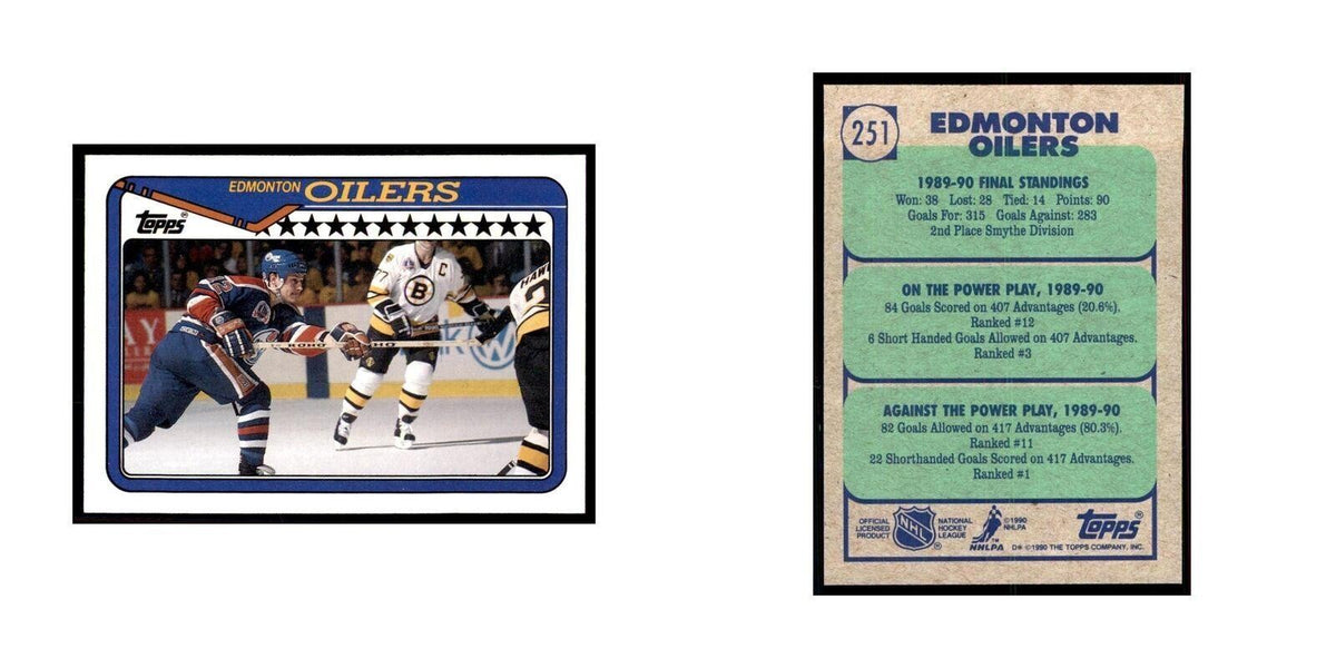 1990 Topps Edmonton OIlers Hockey Cards #251