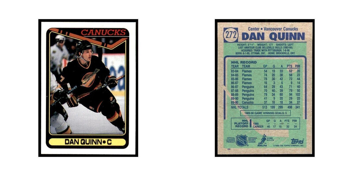 1990 Topps Dan Quinn Hockey Cards #272