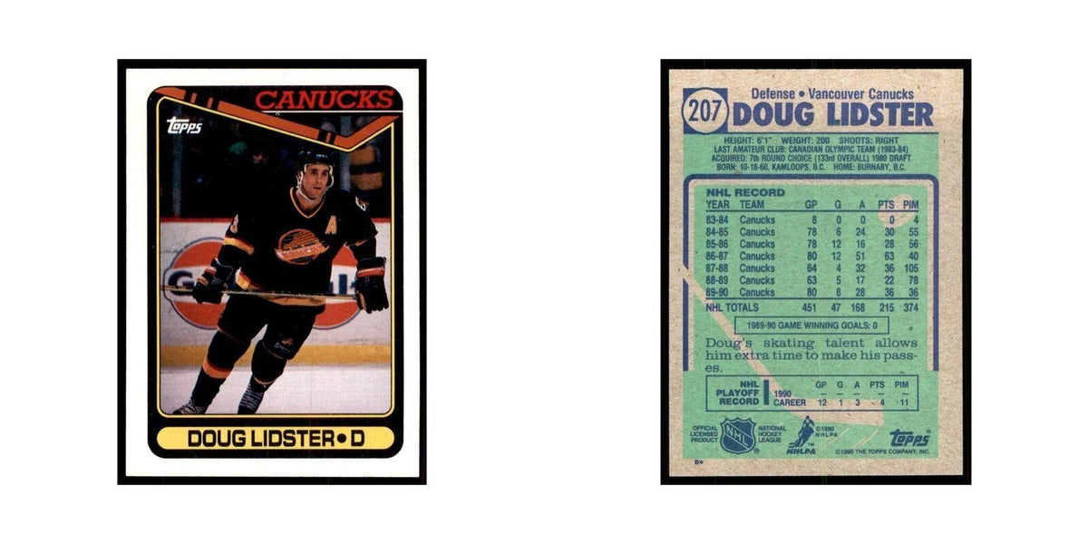 1990 Topps Doug Lidster Hockey Cards #207