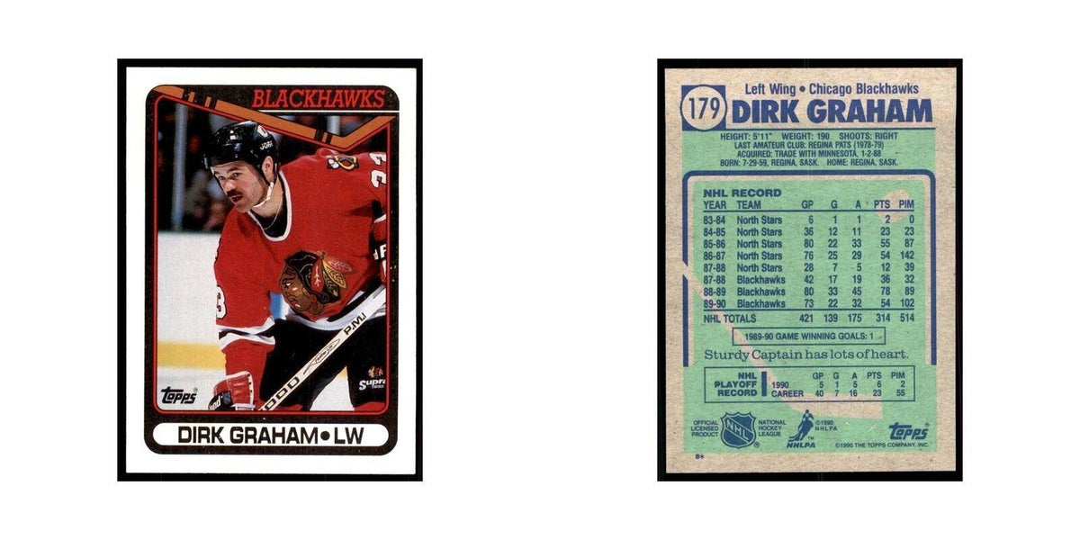 1990 Topps Dirk Graham Hockey Cards #179