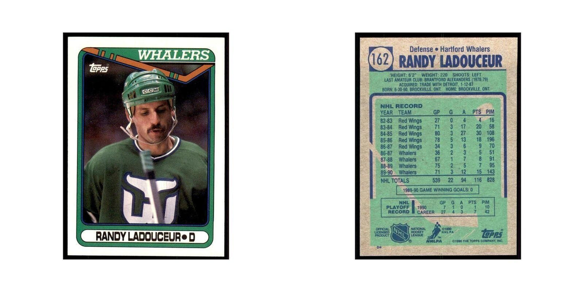 1990 Topps Randy Ladouceur Hockey Cards #162