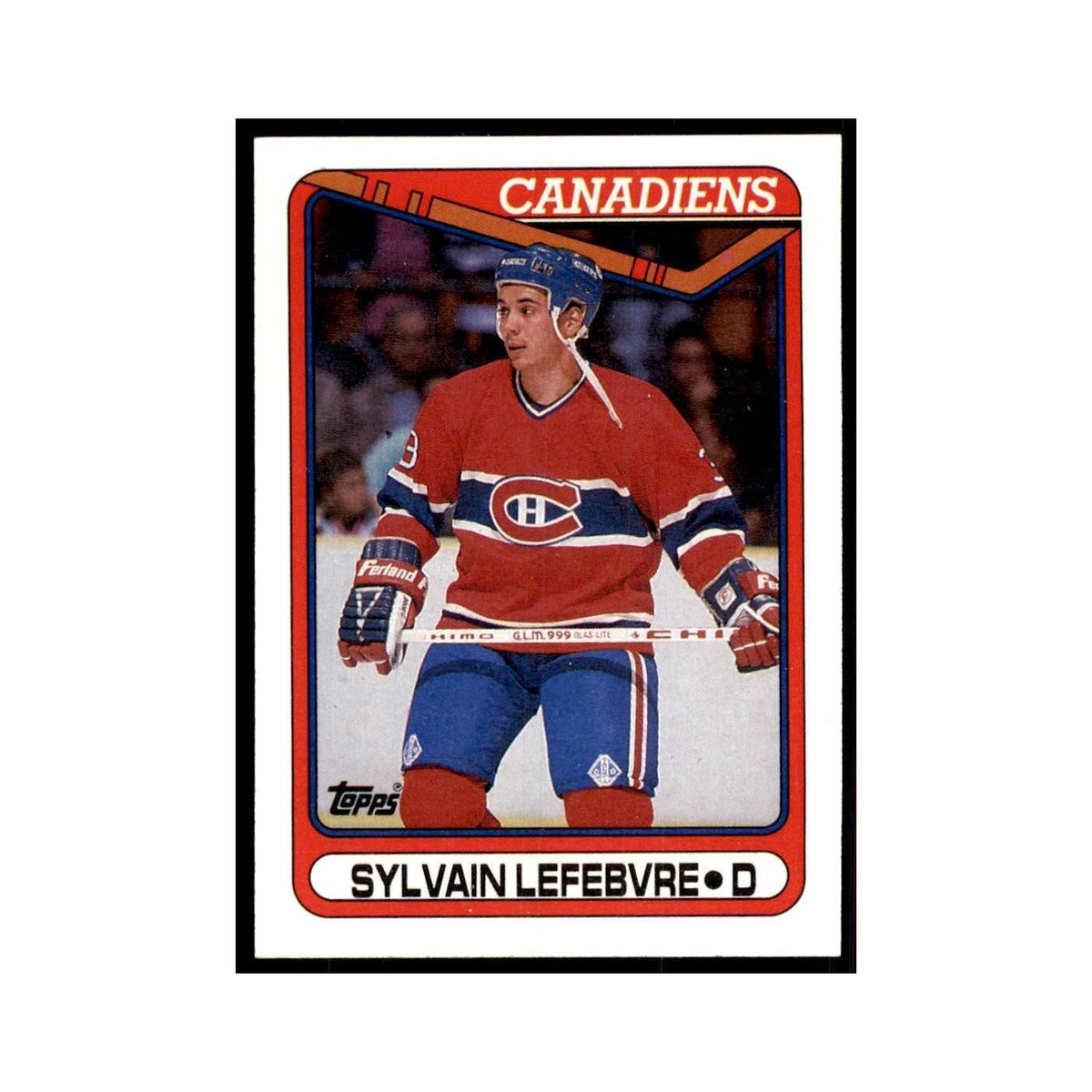 1990 Topps Sylvain Lefebvre Hockey Cards #159