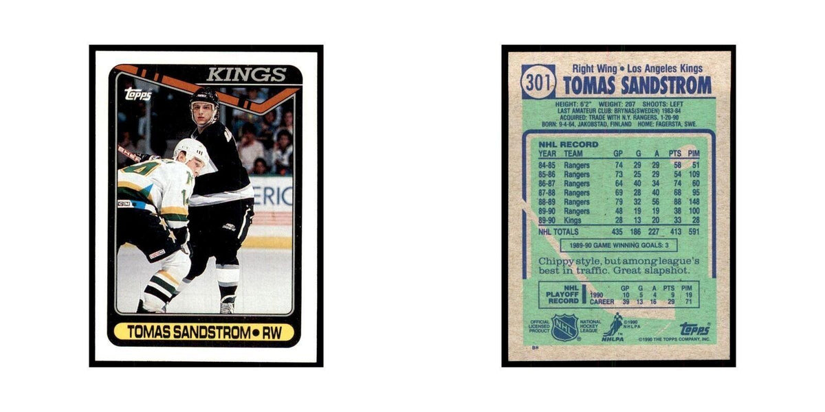 1990 Topps Tomas Sandstrom Hockey Cards #301