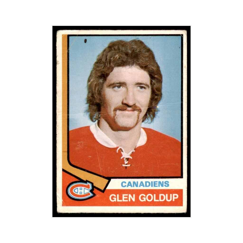 1974 O-Pee-Chee Glenn Goldup RC (Damaged) Montreal Canadiens #275