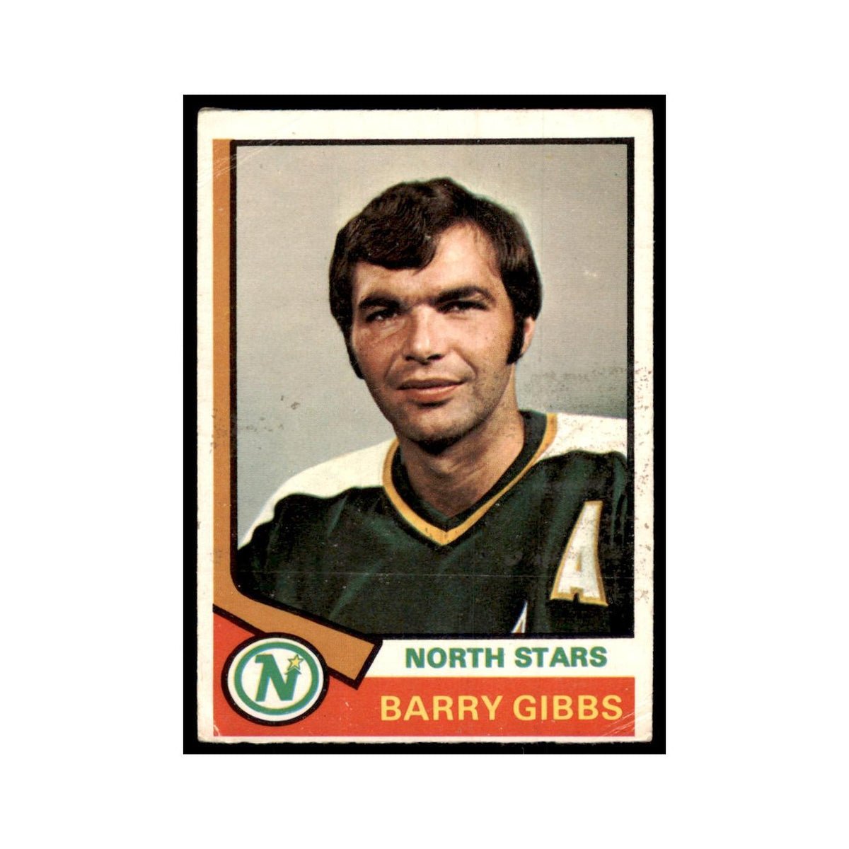 1974 O-Pee-Chee Barry Gibbs (Damaged) Minnesota North Stars #203