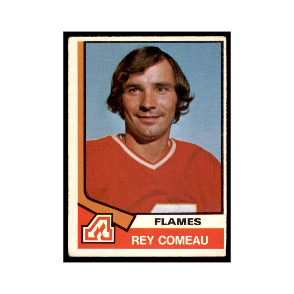 1974 O-Pee-Chee Rey Comeau (Damaged) Atlanta Flames #296