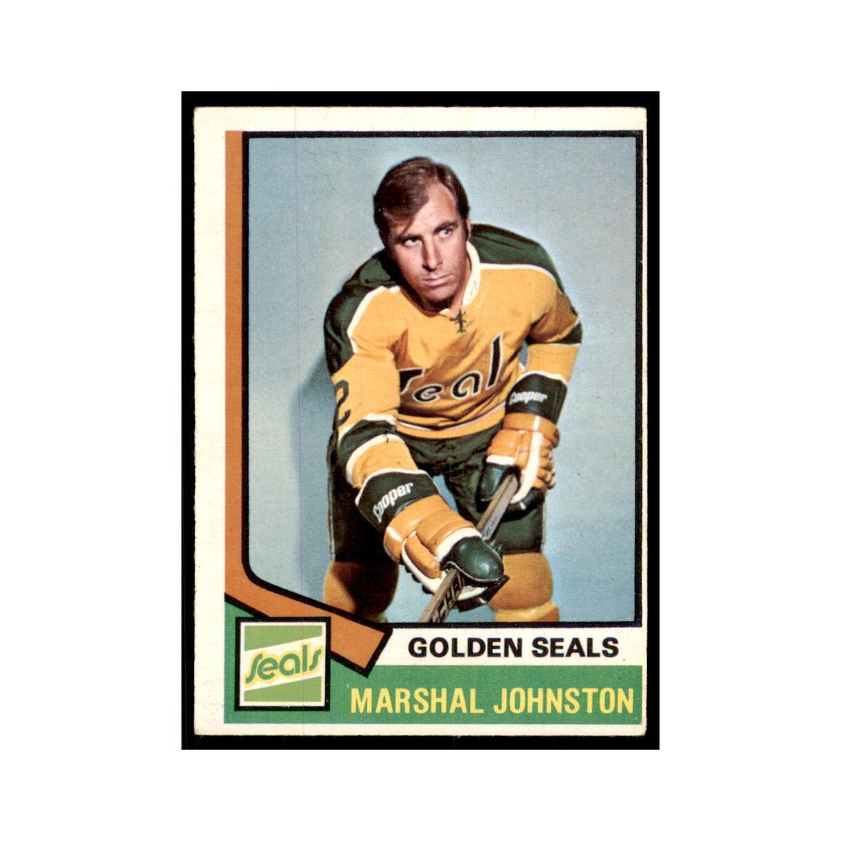1974 O-Pee-Chee Marshall Johnston (Damaged) California Golden Seals #189