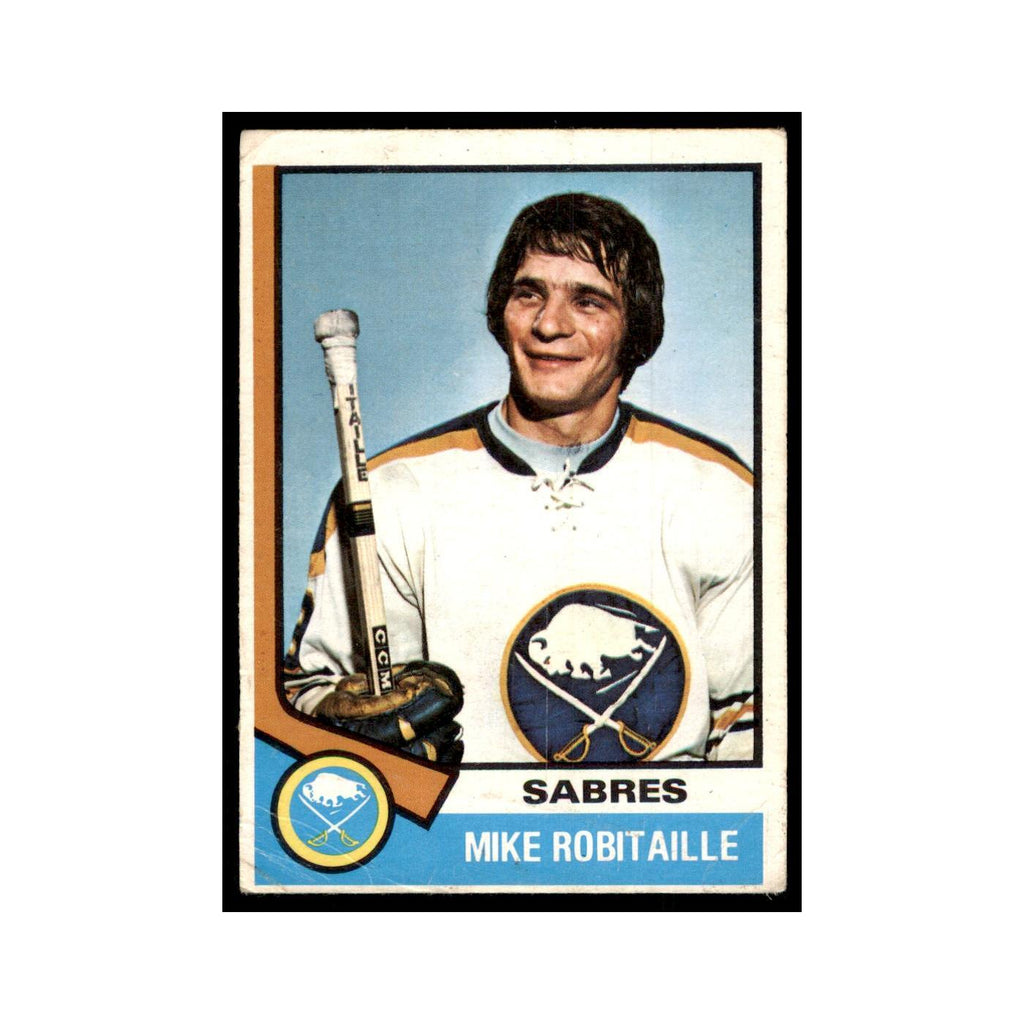 1974 O-Pee-Chee Mike Robitaille (Damaged) Buffalo Sabres #159