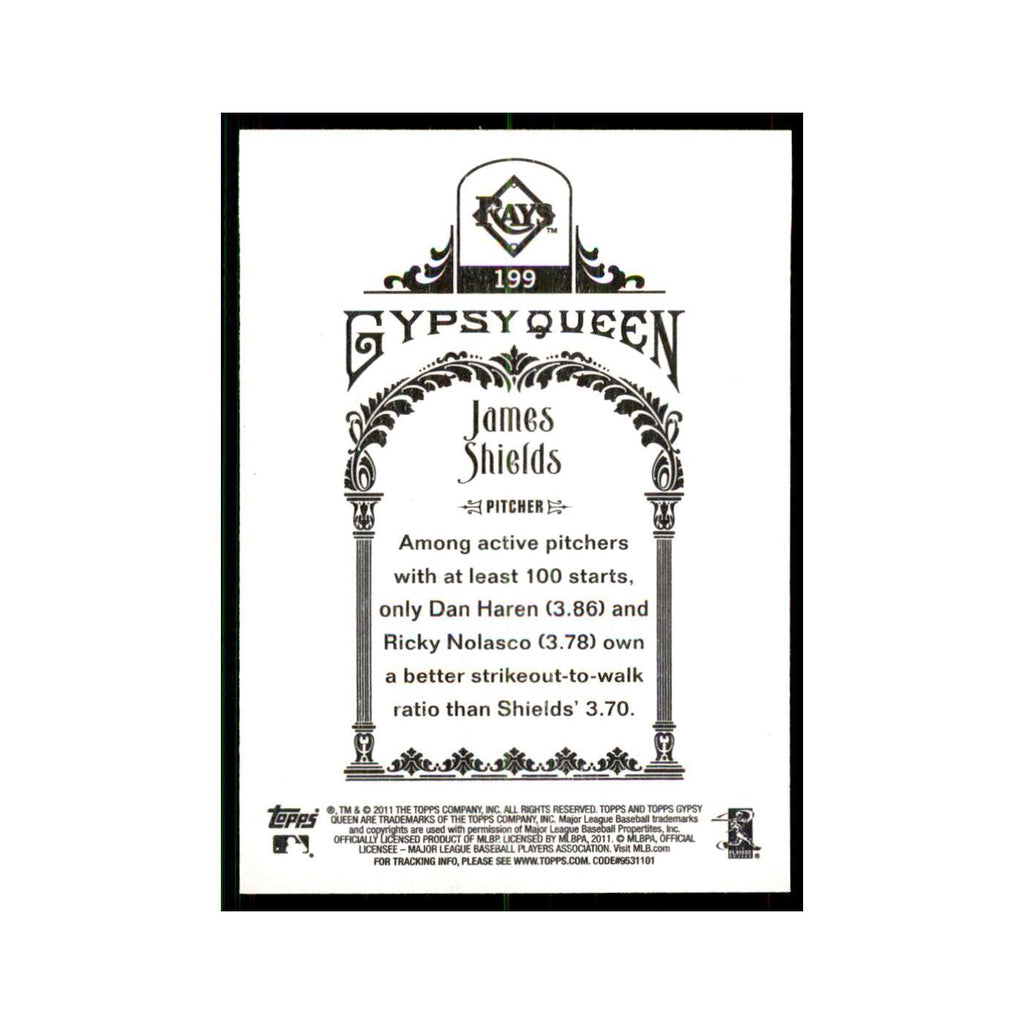 2011 Topps Gypsy Queen James Shields Rays #199