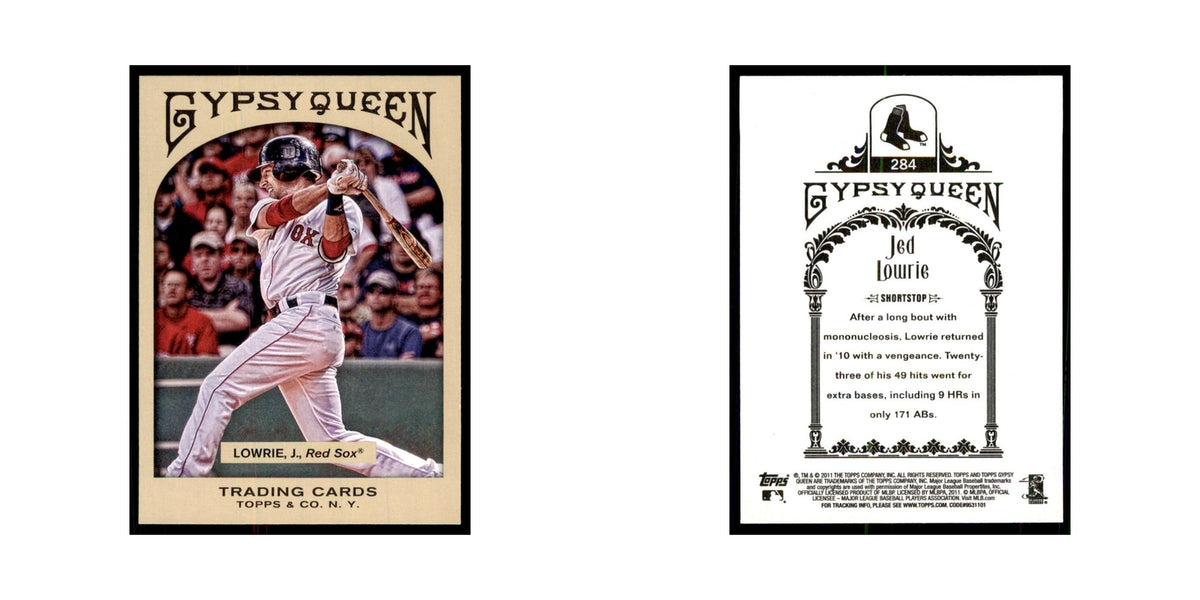 2011 Topps Gypsy Queen Jed Lowrie Red Sox #284