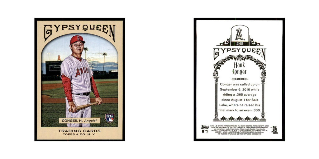 2011 Topps Gypsy Queen Hank Conger RC Angels #245