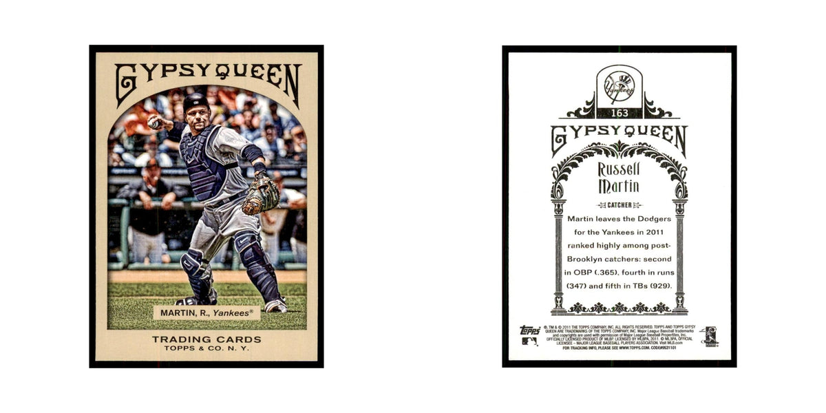 2011 Topps Gypsy Queen Russell Martin Yankees #163