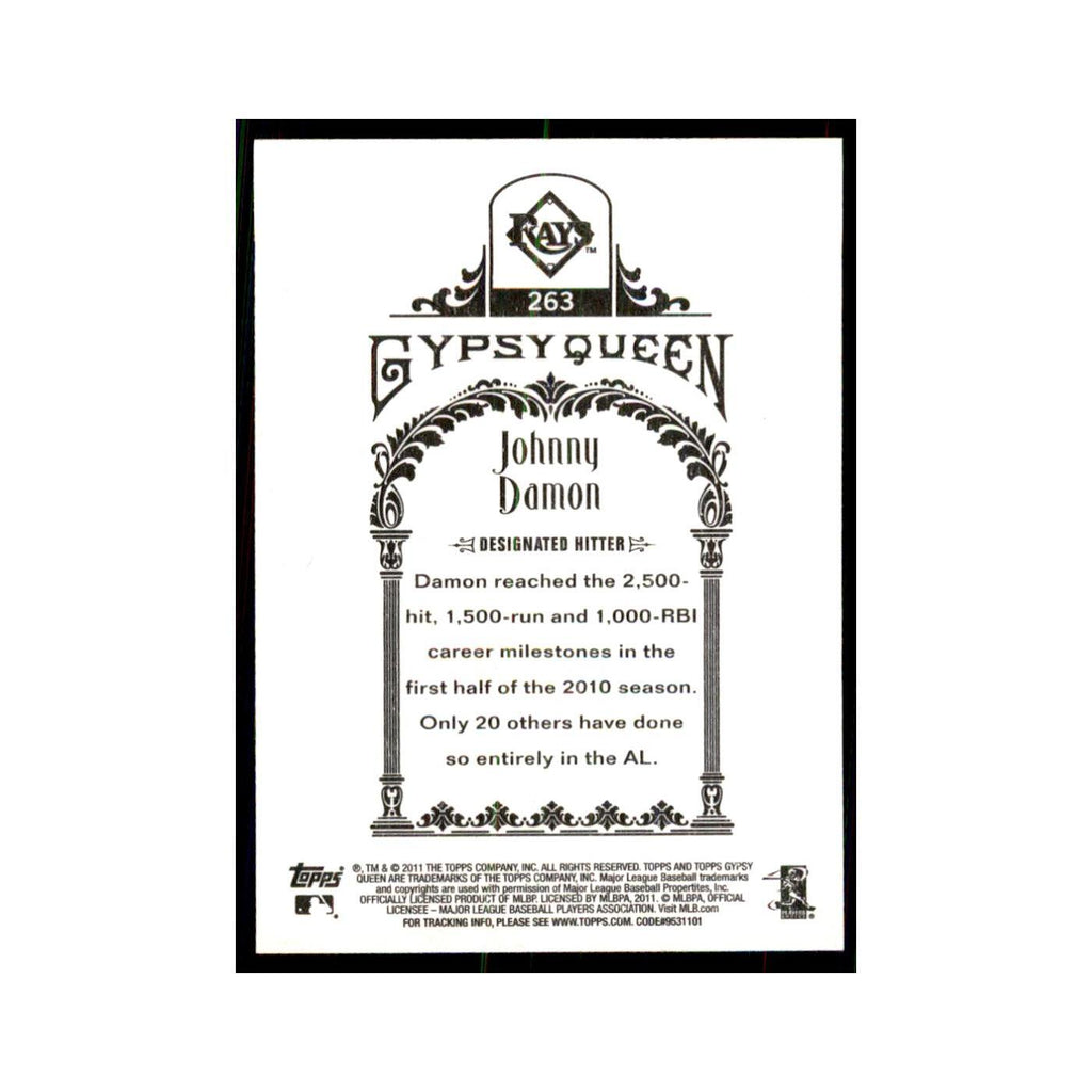 2011 Topps Gypsy Queen Johnny Damon Angels #263