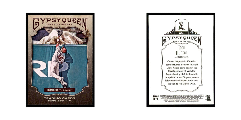2011 Topps Gypsy Queen Wall Climbers Torii Hunter Angels #WC1