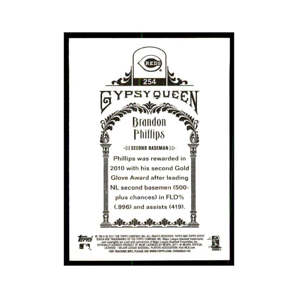 2011 Topps Gypsy Queen Brandon Phillips Reds #254