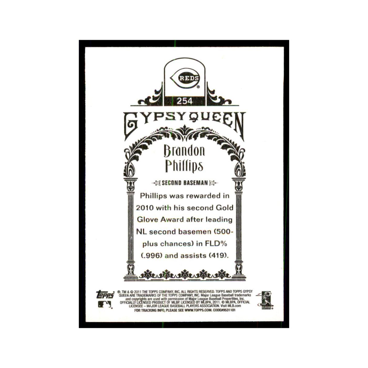 2011 Topps Gypsy Queen Brandon Phillips Reds #254