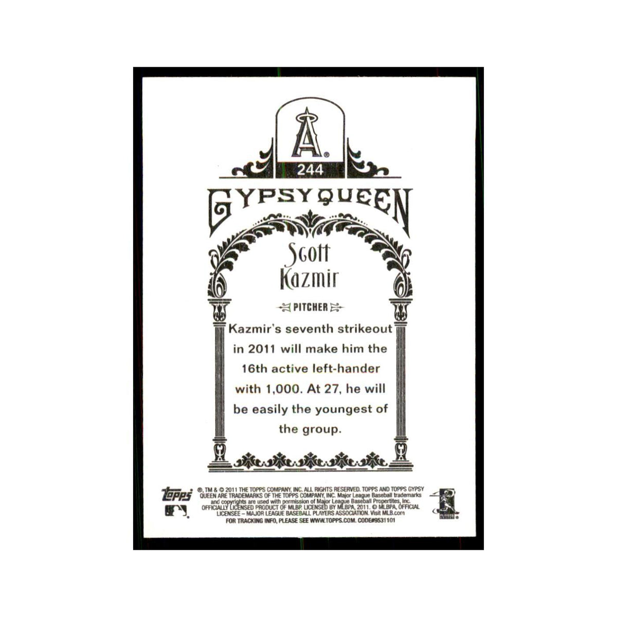 2011 Topps Gypsy Queen Scott Kazmir Angels #244