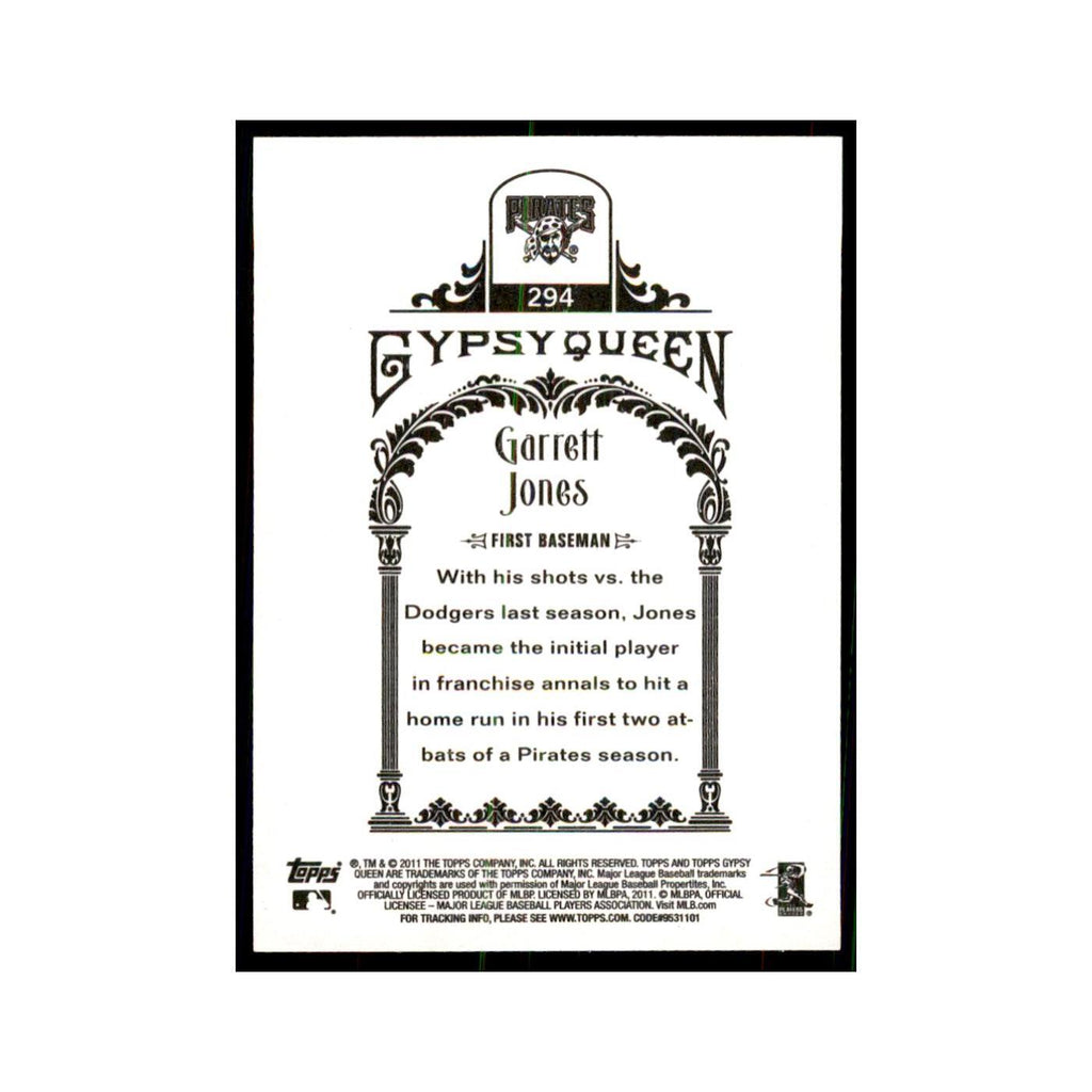 2011 Topps Gypsy Queen Garrett Jones Pirates #294