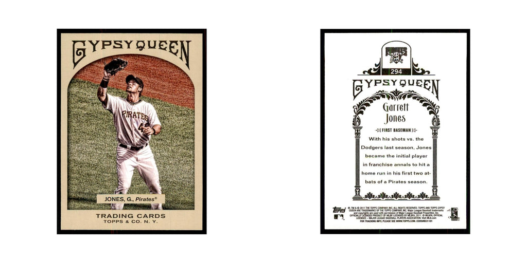 2011 Topps Gypsy Queen Garrett Jones Pirates #294